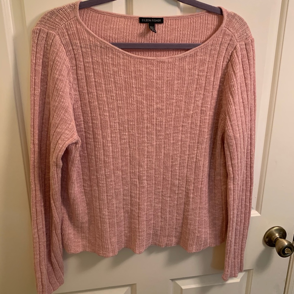 Eileen Fisher XL Organic Pink Sweater